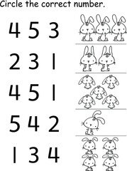 vector cartoon Math learning activities