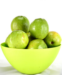 Guava Piled up in a bowl.