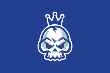 Skull vector mascot illustration.
King of skull.