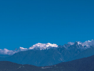 its kanchendzonga mountain view seen from sikkim