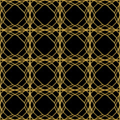 3D illustration - Seamless pattern of an art deco golden fence