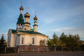 Fototapeta na wymiar Orthodox church of St. Seraphim of Sarov. Nur-Sultan, the capital of Kazakhstan.