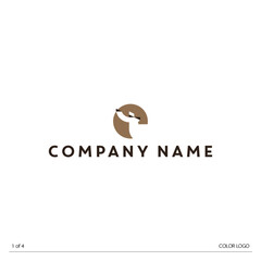 Stag logo, monochrome versions and description in artboards	