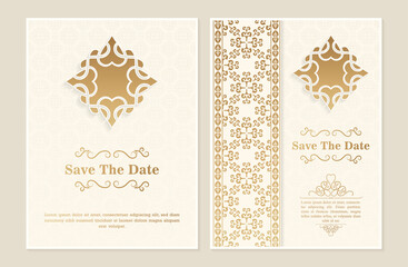 Fototapeta premium invitation template with abstract ornaments