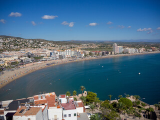Fototapeta premium views of peñiscola from the top of the castle