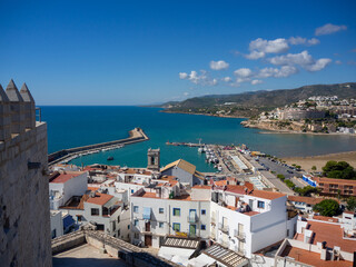 views of peñiscola from the top of the castle