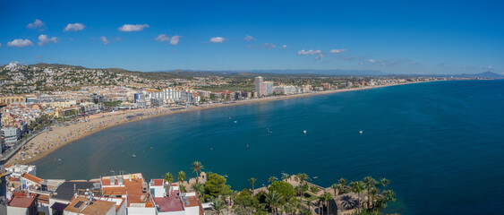 views of peñiscola from the top of the castle
