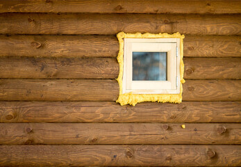 window in the wall of the house