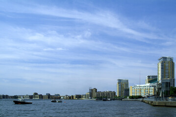 Canary Wharf River Thames London Docks Dockland Housing development