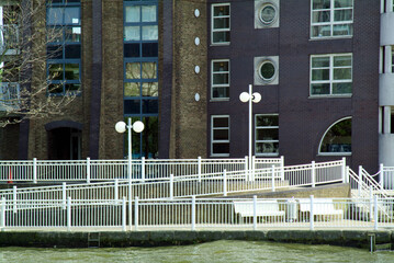 Canary Wharf River Thames London Docks Dockland Housing development