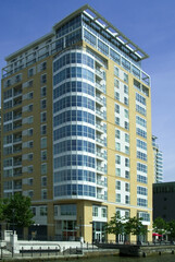 Canary Wharf River Thames London Docks Dockland Housing development