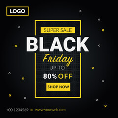 Black friday sale banner. Commercial discount event banner. 05