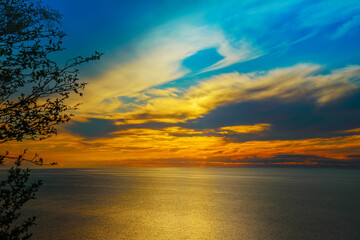 Fototapeta na wymiar Beautiful sky background. Composition of nature.