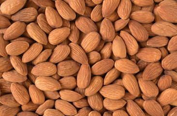 Almonds Background, Almond stacks for a background concept,Top view.