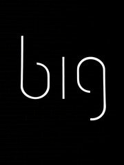 Big neon light sign in the dark