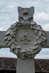 Obraz premium The grave of Alfred Henry Hook VC in the village of Churcham in Gloucestershire, UK