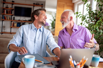 People at work at home office