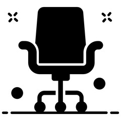 
Chair icon design, vector design of office interior or comfy chair 
