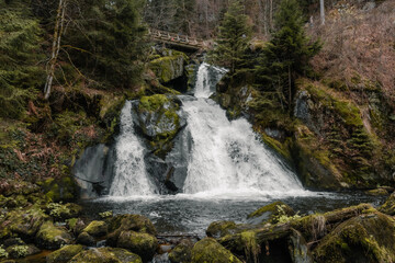 Waterfall in the mountain in Germany