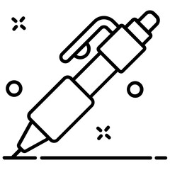 
Ballpoint icon design, vector of writing tool in modern editable style 
