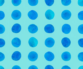 Seamless Circles Pattern. Watercolour Polka Dots 