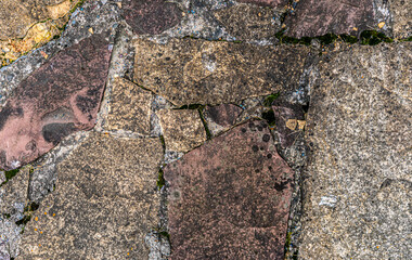 texture stone cement seam