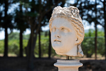 Claros (klaros) Ruins of Ancient City And Sculpture Made In Roman Empire Period. Claros is Apollo's...