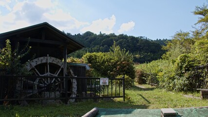 Watermill in a rural village, Osaka, Japan, September 3, 2020 © NOS