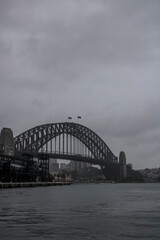 Naklejka premium city harbour bridge