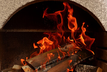 A nice fire in a fire place