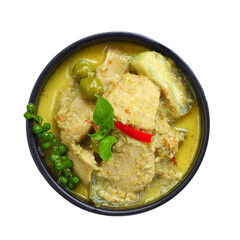 Chicken green curry  Thai food.
