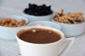hot deliciously flavored Turkish coffee