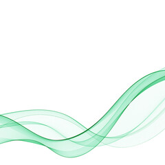 Green abstract wave. curved lines. Vector illustration. eps 10