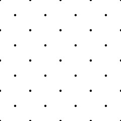 Black round spots texture. Circles embroidery background. Polka dot motif. Seamless surface pattern design with circular ornament. Digital paper with dots for textile print, web designing. Vector art.