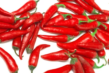 Fotobehang Red hot pepper big pile © Prikhodko