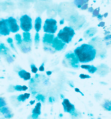 Fototapeta na wymiar Abstract Blue Spiral. Turquoise Funky Texture. 
