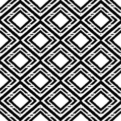 Vector ikat seamless pattern. Geometric boho pattern. Black and white ethnic texture. Tribal background. Navajo motif. Abstract folk design for pillow, rug, textile, pillowcase, wallpapers, prints 