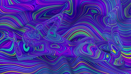 Psychedelic artistic portrait floating naked woman
