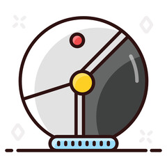 Fototapeta premium Icon of orbital battle station in design 