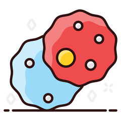 
An icon design of space rocks, trendy vector of planetoid 
