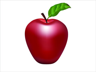 apple red color vector white background
