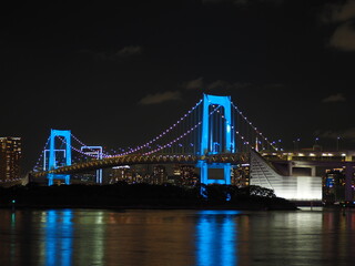 Obraz premium 橋のある夜景