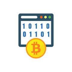 Bitcoin digital money icon