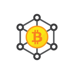 Bitcoin blockchain icon