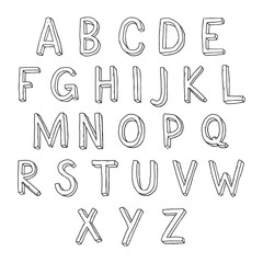 Doodle Latin alphabet