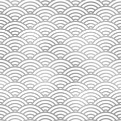 Vector silver seamless pattern. Chinese and Japanese style. Traditional silver oriental. Asian oriental background. China ornament. Elegant design gold foil for prints. Abstract wave. Culture texture