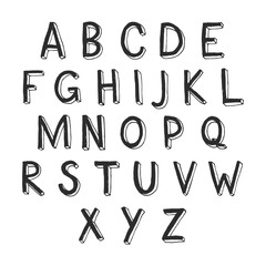 Doodle Latin alphabet