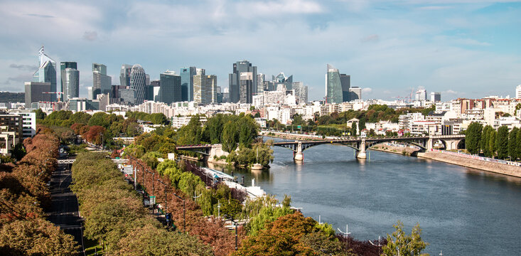 Panorama La D&eacute;fense et la Seine - Paris - Levallois-Perret
