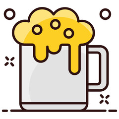 
Icon of beer mug, party celebration concept vector.
