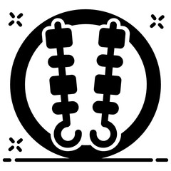
Bbq skewers vector design, an icon of grilled meat 
